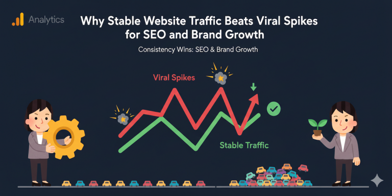 Why Stable Website Traffic Beats Viral Spikes for SEO and Brand Growth